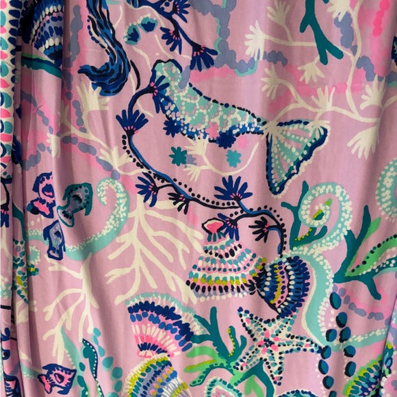 Lilly Pulitzer Adea Floral Maxi Skirt Lilac Fresia with Side Slits-beach,cruise - Picture 4 of 8